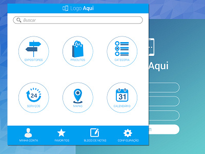 App Feira China app blue icon