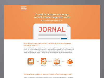 Hotsite hotsite journal news orange vector