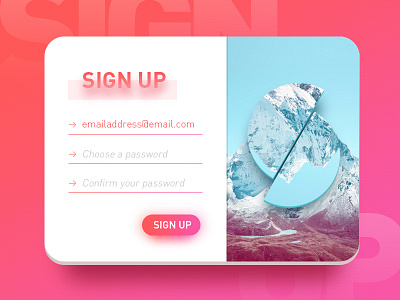 Daily UI challenge #001 — Sign up 001 challenge dailyui modal signup