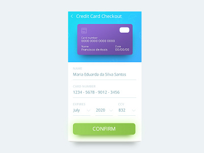 Daily UI challenge #002 — Credit Card Checkout 002 card challenge checkout credit dailyui mobile