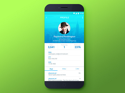 Daily UI 006 - User Profile 006 app challenge dailyui profile user