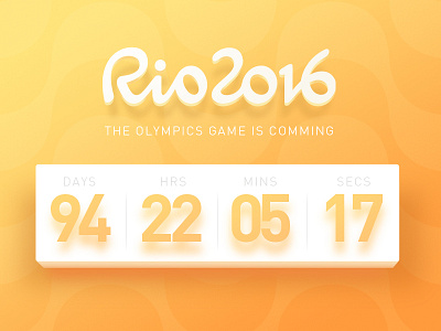 Daily UI 013 - Countdown Timer 013 2016 challenge countdown dailyui rio timer