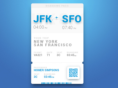 Daily UI 024 - Boarding Pass 024 boarding challenge dailyui pass