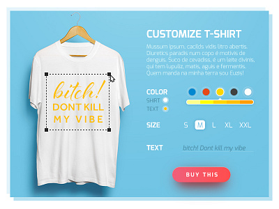 Daily UI 033 - Customize Product 033 challenge customize dailyui product