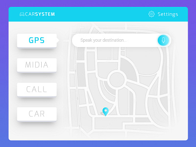 Daily UI 034 - Car Interface 034 car challenge dailyui gps interface map