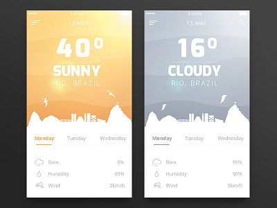 Daily UI 037 - Weather 037 challenge dailyui rio weather