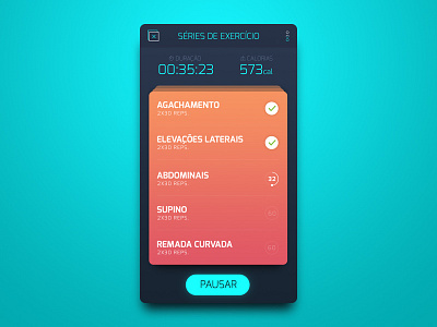 Daily UI 041 - Workout Tracker 041 challenge dailyui tracker workout