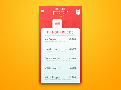 Daily UI 043 - Food/Drink Menu