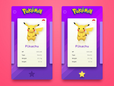 Daily UI 044 - Favorites 044 challenge dailyui favorites pikachu pokemon