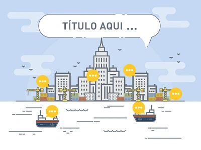 Ilustracao Email build email illustration ship