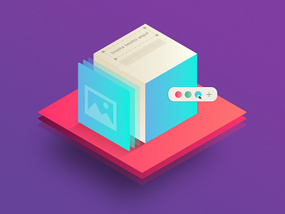 Box isometric illustration