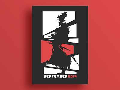 09_Poster_September 2019 art artwork japan ninja poster