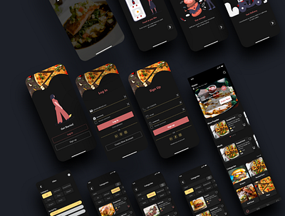 Food Delivery App Dark Mode Version