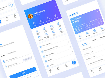 Financial App app design illustration ui