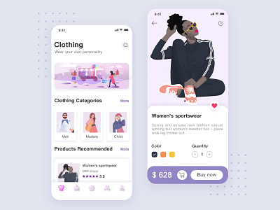 Food and clothing live line A app design icon illustration ui