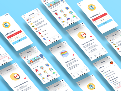 Mundo App branding design designer for hire ux visual design