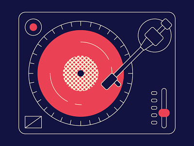 Record player illustration illustration design record player vector vinyl