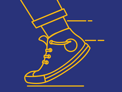 Runnin' converse illustration illustration design running sneaker vector