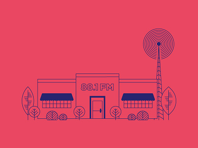 Illustration for a radio station website.