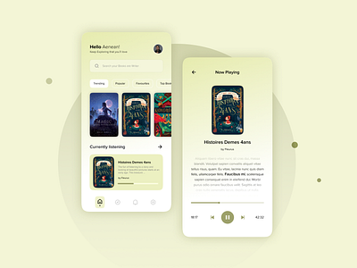 Audio book app concept