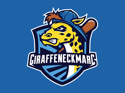 Giraffeneckmarc baseball design giraffe illustration illustration art illustrator logo mascot logo vector vector art