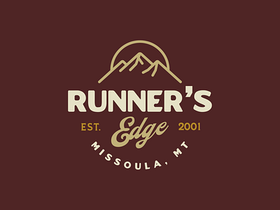 Runner's Edge Badge badge badge logo badgedesign badges branding emblem graphic design icon logo logo design type typography