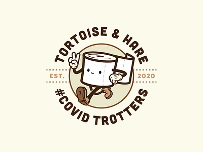 COVID Trotters Badge Logo badge badgedesign bdagedesigner branding graphic design logo type typography
