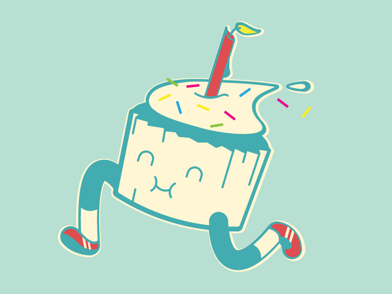 Running Cupcake by Mark Hardin on Dribbble