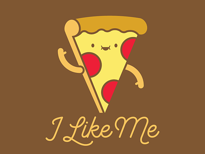 Pizza - I Like Me Series character cute inspirational pizza drawing