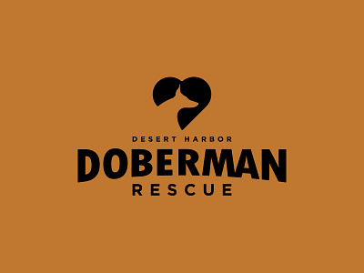 Desert Harbor Doberman Rescue Logo brand branding icon identity illustrator logo logo design type typograghpy website