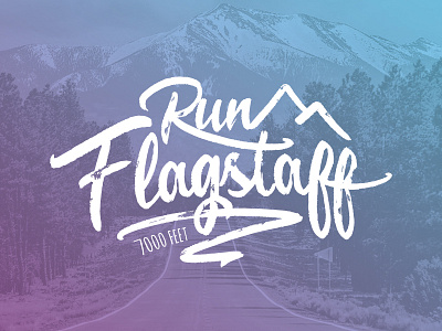 Run Flagstaff Script Tee Design fonts graphic design lettering script typography