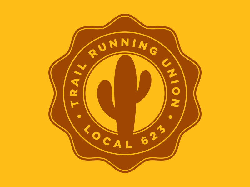 Trail Running Union Seal icon symbol seal emblem type typography graphic design