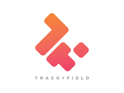 Track + Field logo emblem graphic design icon logo seal symbol type typography