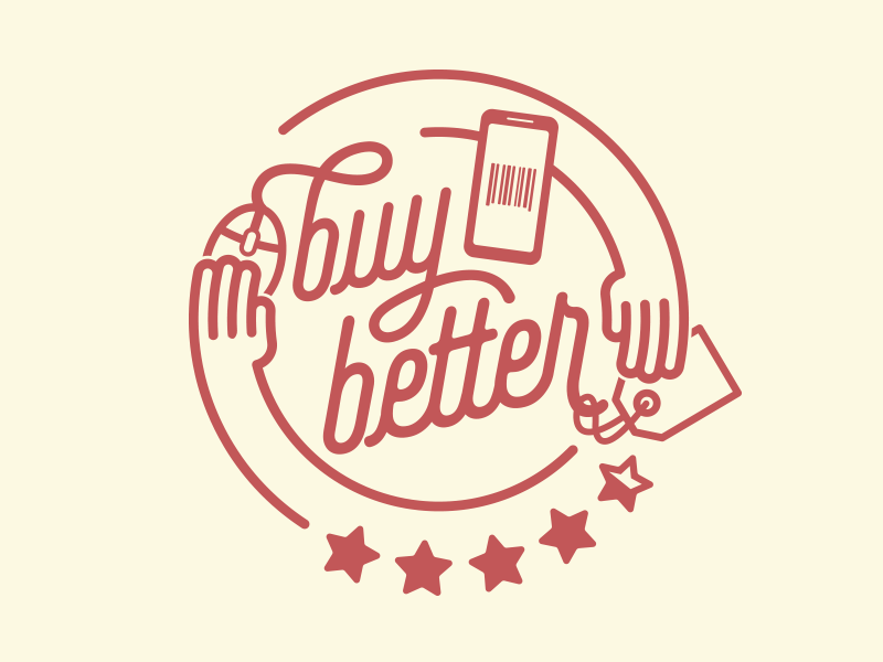 Buy Better Wall Art icon symbol seal emblem logo type typography graphic design