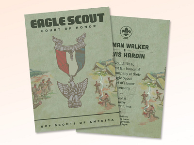 Eagle Scout Court of Honor Invite emblem graphic design icon logo seal symbol type typography