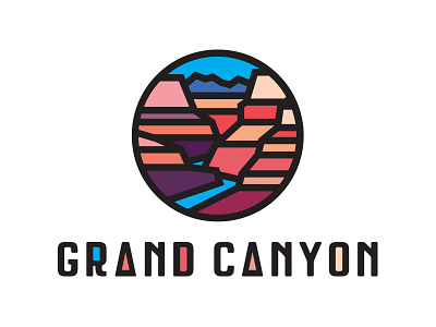 Grand Canyon Tee Design emblem graphic design icon logo seal symbol type typography