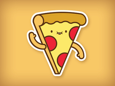 Cute Lil' slice character design graphic design sticker stikermule