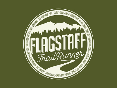 Flagstaff Trail Runner Tee design emblem graphic design label seal t shirt