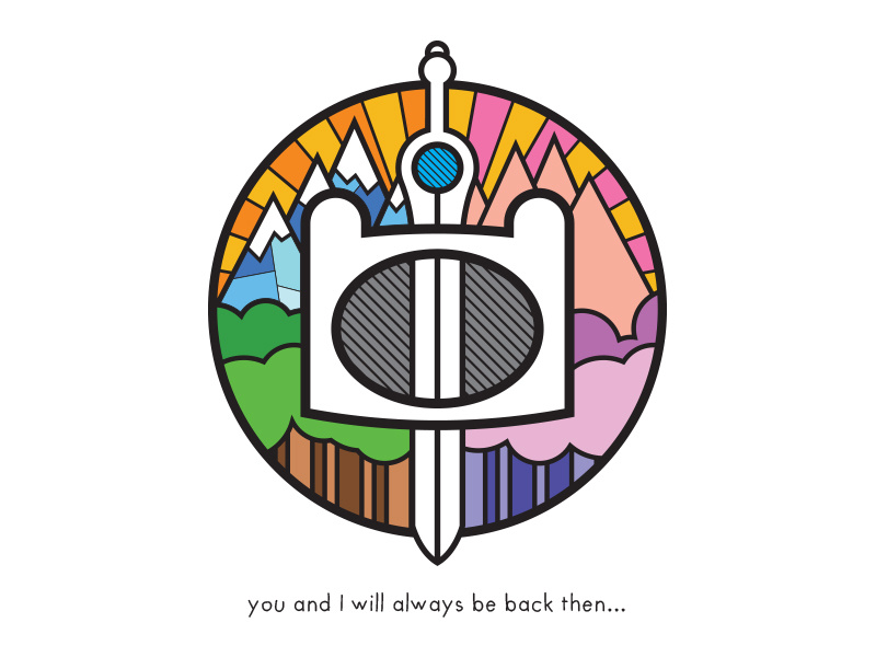 Back Then fun cartoon seal symbol logo design illustrator logo icon graphic design