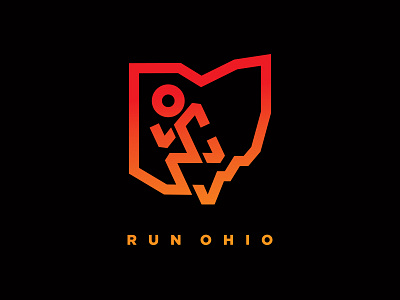 Run Ohio - Tee Concept emblem graphic design icon illustrator logo logo design seal symbol