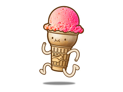 2019 Ice Cream Run Marketing Materials branding cartoon character design design fun graphic design icon illustration illustrator logo logo design symbol