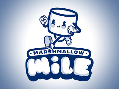 Marshmallow Mile Event Graphic branding emblem graphic design illustrator logo