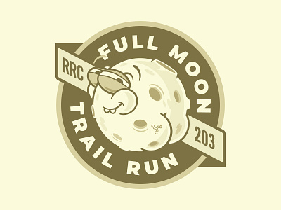 Full Moon Trail Run badge badgedesign badgedesigner badges logo