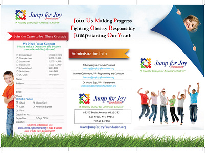 J4J Foundation Brochure brochure graphic design illustrator print media