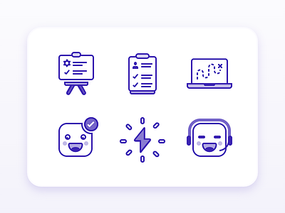 Userlane Icon Set icon iconset onboarding purple stroke userlane