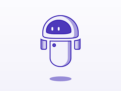Userlane Robot friendly icon illustration purple robot stroke userlane