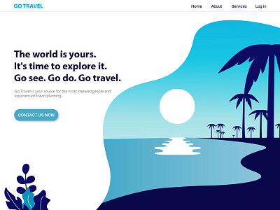 Travel design flat illustration illustrator minimal ui ux vector web website