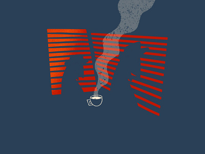 drip blinds coffee detective dusk illustration illustrator noir procreate procreate app procreate art sunset