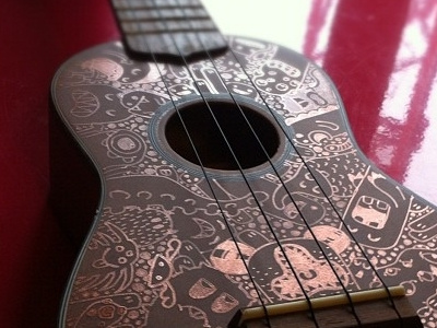 Ukulele Custo Samnuts custom posca samnuts ukulele