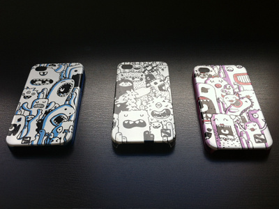 Iphone cases by Samnuts custom doodles molotow monsters posca samnuts